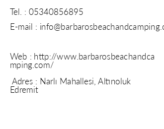 Barbaros Camping iletiim bilgileri
